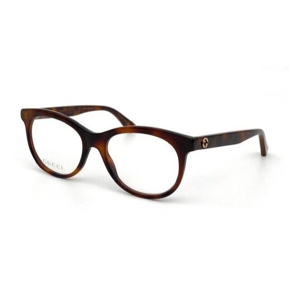 GUCCI GG0167O 002 Havana / Demo Lenses  51mm Eyeglasses - Picture 1 of 6